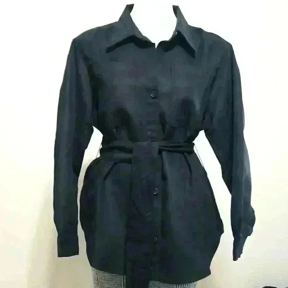 Banana  Republic Faux Suede Belted Shirt - Picture 9 of 15